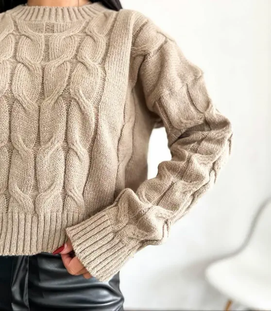 Sweater Trenzado Crudo